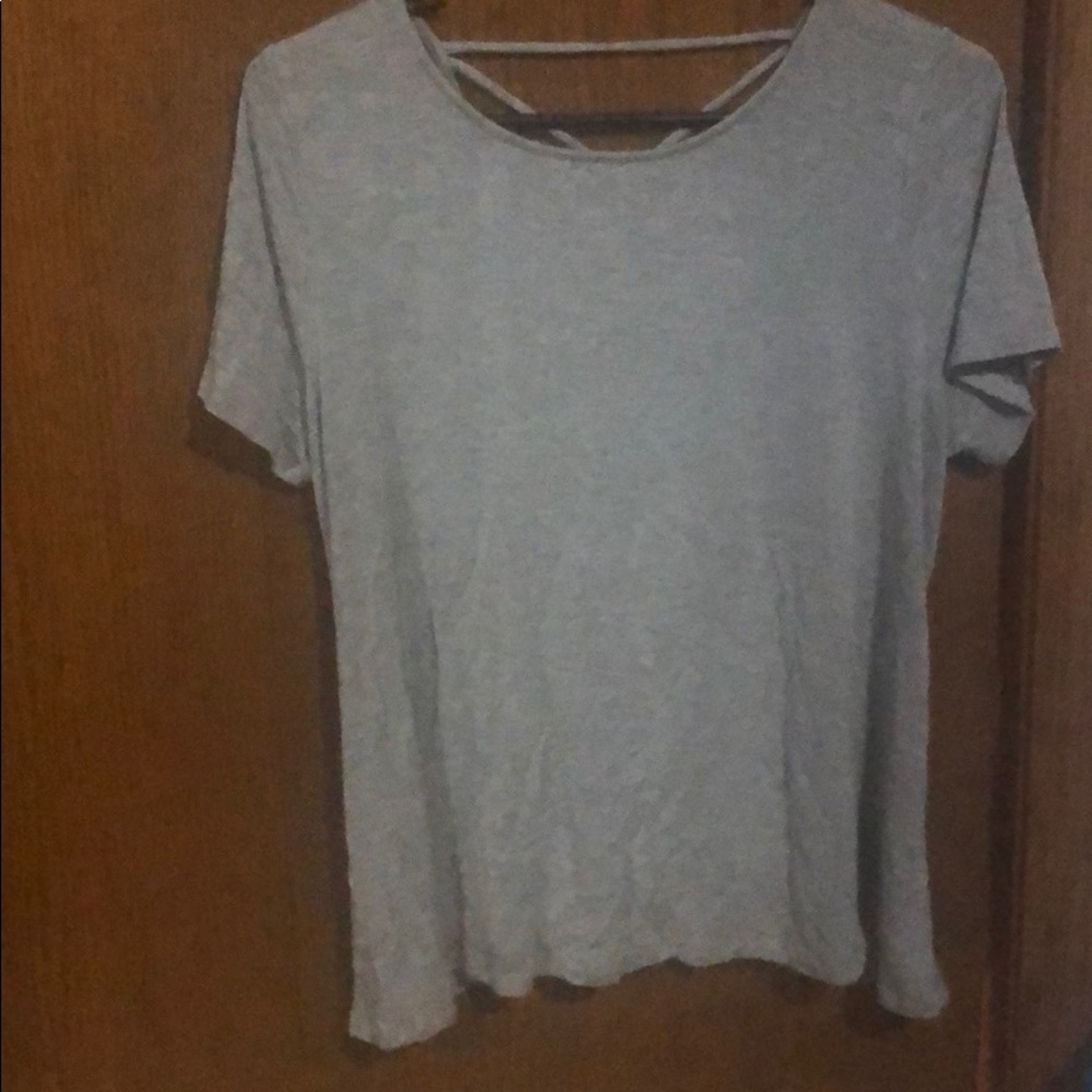 Gray cinch back shirt